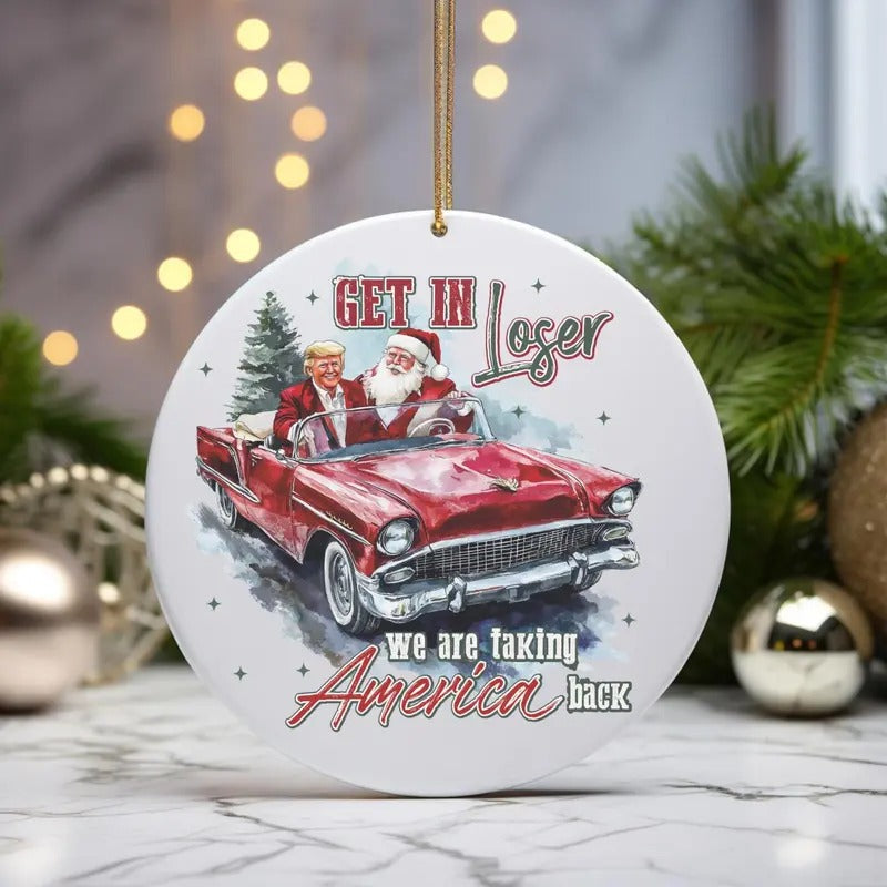 Funny Trump Christmas Ornament, Ornamente, Christmas Ornamental, Donald Trump, Trump Gifts, Political Gifts, White...