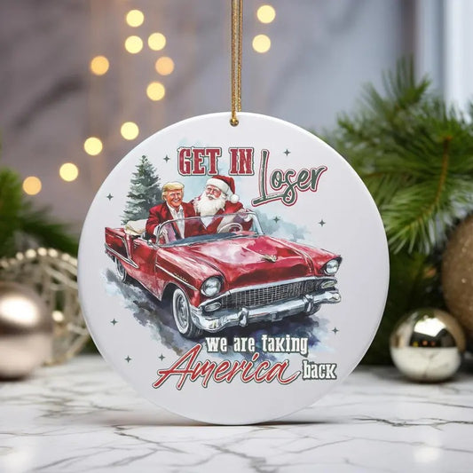 Funny Trump Christmas Ornament, Ornamente, Christmas Ornamental, Donald Trump, Trump Gifts, Political Gifts, White...