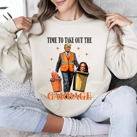 Funny Trump Garbage Shirt, Time To Take Out The Garbage Sweatshirt, Funny Trump Garbage, President 47 Winner Election...