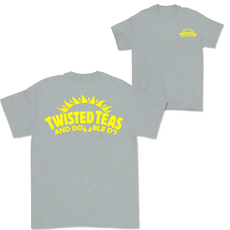 Funny Twisted Teas and Double D's ver2 - 2 Sided - Tshirt Black - For Men - For Women