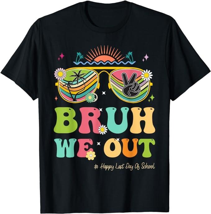 Funny Vacation Shirt, Bruh We Out Funny Last Day Of School Teacher Boy Girl Summer T-Shirt Menswear Casual Cotton Hoodie,...