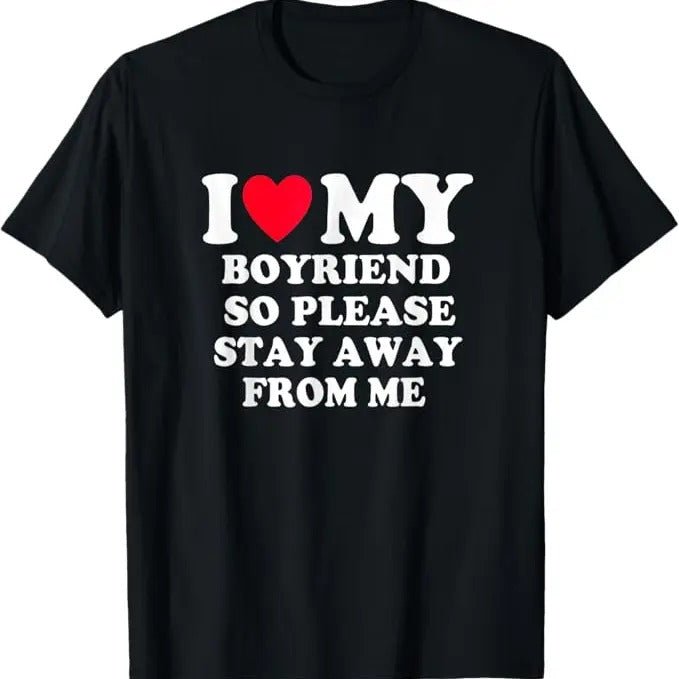 Funny Valentine Shirt, Best Gifts for Girlfriends, I Love My Hot Girlfriend I Heart My Hot Girlfriend GF BF T-Shirt