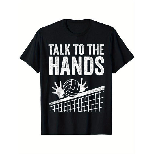 Funny Volleyball Gift for Men Cool Talk To The Hands T-Shirt Made in USA Hoodie, Sweatshirt | WearSparks.com