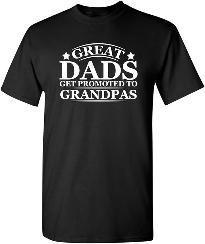 Funny Work Shirts, Great Dads Get Promoted to Grandpas Humor Sarcasm Funny T Shirt Menswear Casual Cotton Hoodie, Sweatshirt
