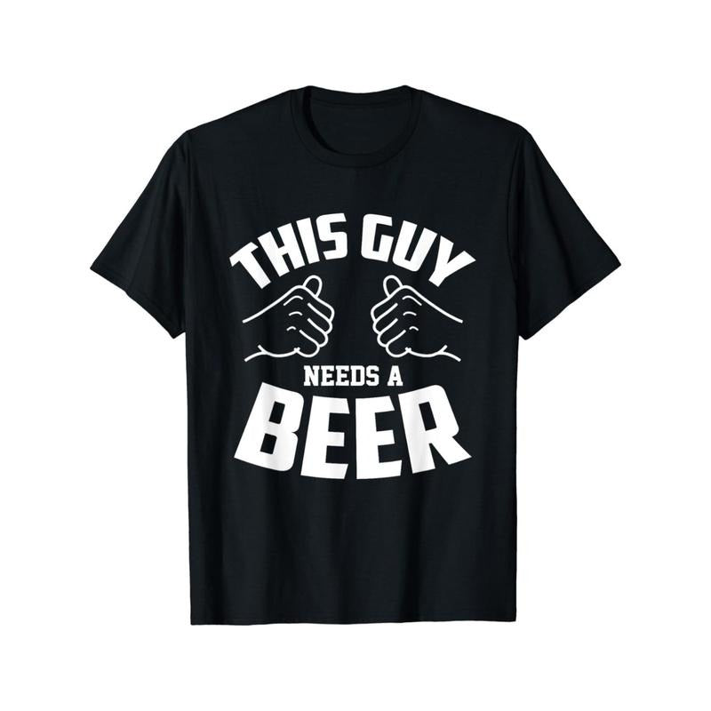 Funny people need beer, T-shirts for wine lovers, soft and comfortable street fashion casual summer T-shirts, round neck...