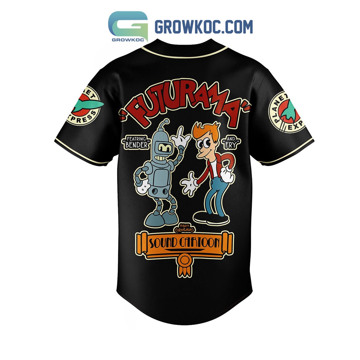 Futurama Bender And Fry Personalized Baseball Jersey Black
