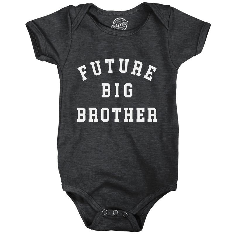 Future Big Brother Baby Bodysuit Funny Sibling New Baby Joke Jumper for Infants Funny Baby Onesies Funny Brother Onesie...