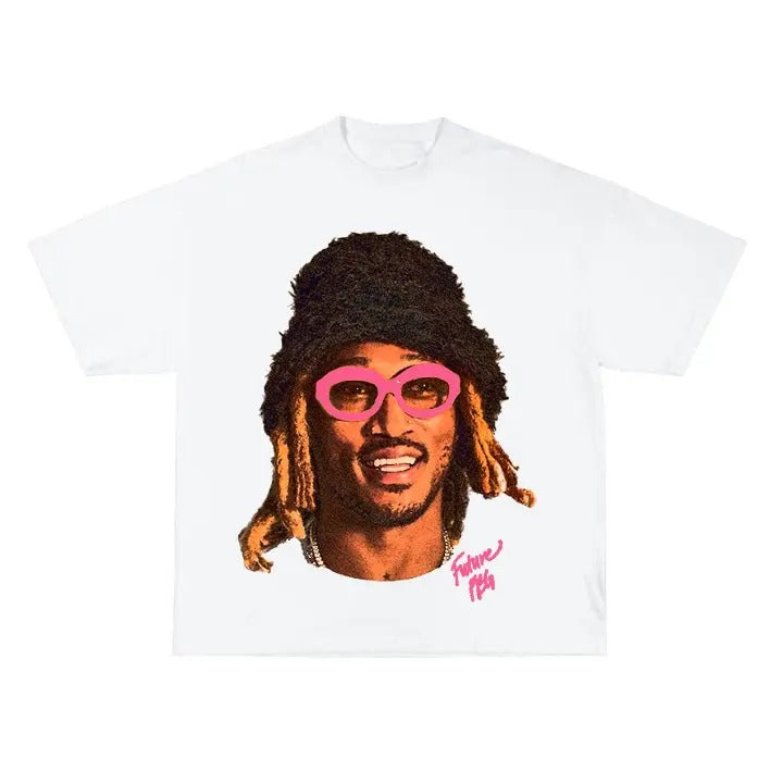 Future Pink Cute Rap Graphic Big Face T-shirt Hoodie, Sweatshirt | WearSparks.com