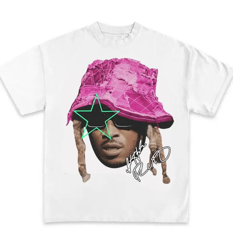 Future Pink Green Star Big Face Tee Lovers Hoodie, Sweatshirt | WearSparks.com
