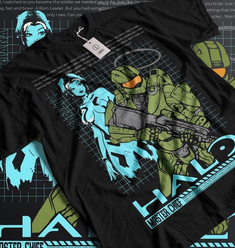 GAME OVER Halo Graphic Tee - Video Games Shirt