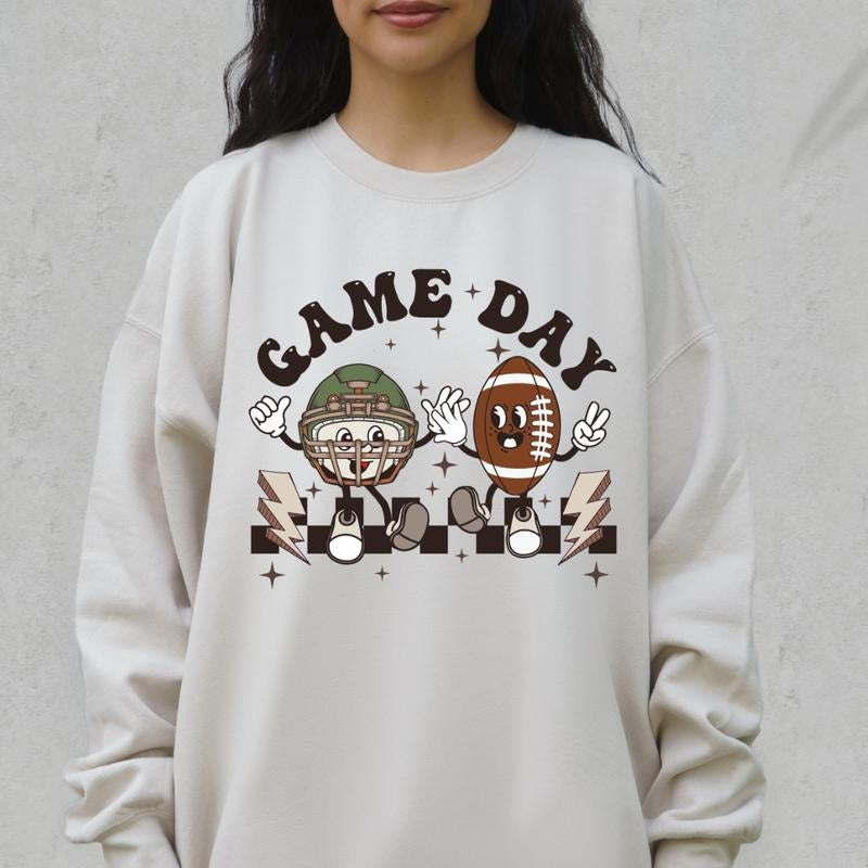 GREEN HELMET GAMEDAY Crewneck Sweatshirt Crewneck Sweatshirt Unisex Fit Causal Sweatshirt for Halloween Oversized...