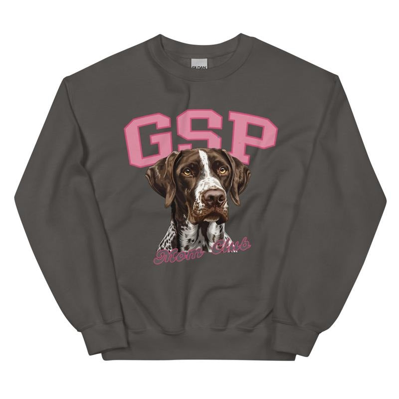 GSP Mom Club Sweatshirt, Cute Gift, Trendy Pullover, Crewneck, Custom Dog Mom T-Shirts, Hoodie | WearSparks.com