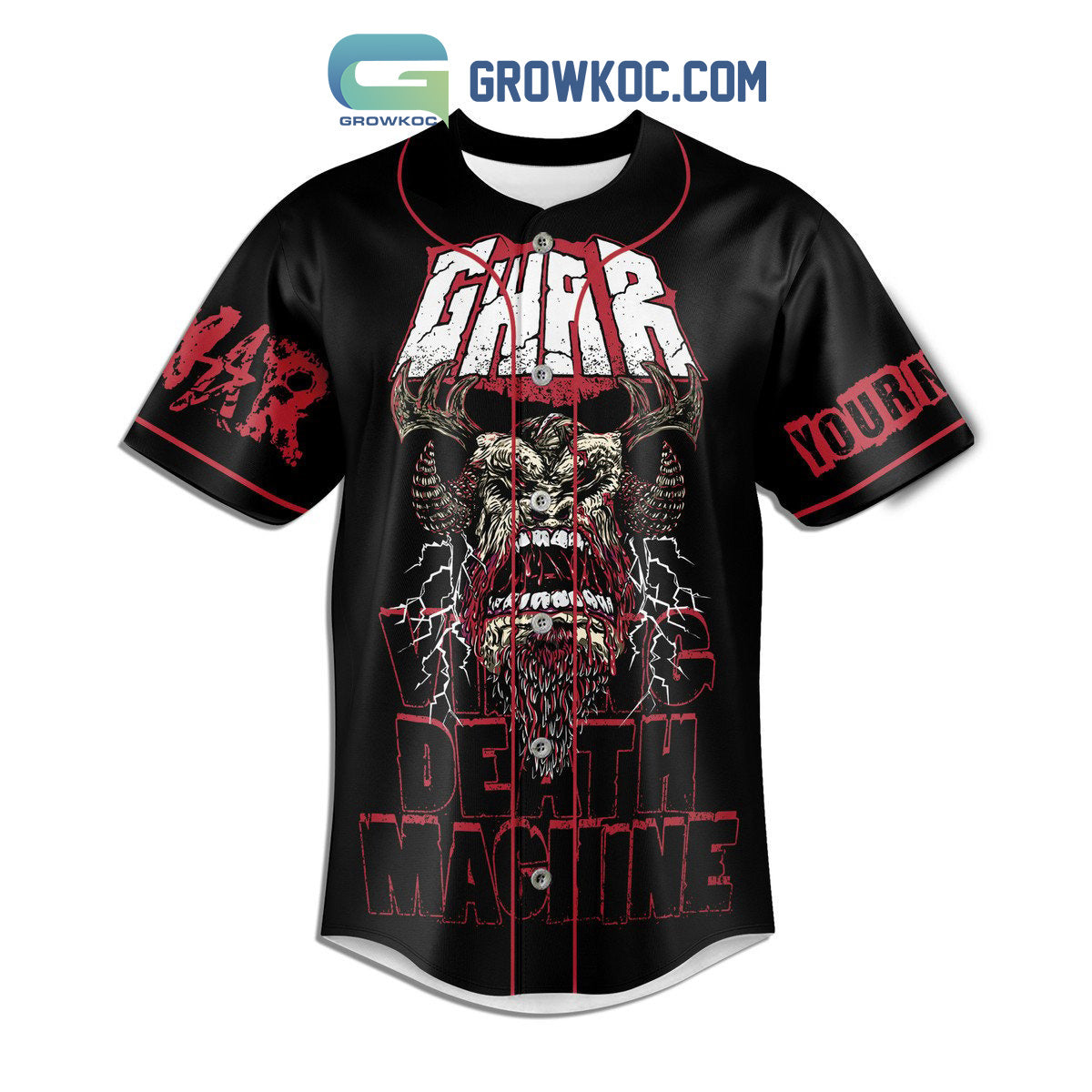 GWAR Death Machine Sumdogs 20th Anniversary Tour Personalized Baseball Jersey
