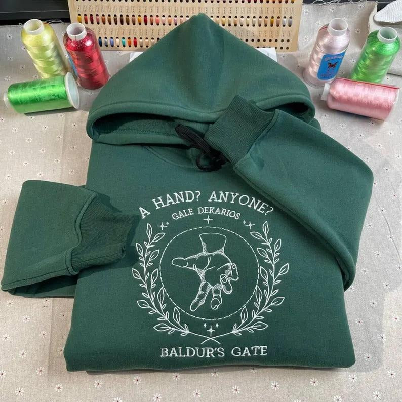 Gale Baldur's Gate 3 Embroidered Sweatshirt, Dark Urge Inspired BG3 Shirt, Gale Approves, Adventure Awaits, Perfect Gift...