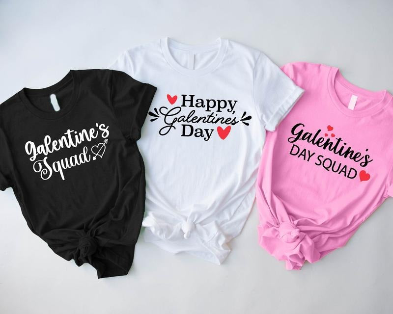 Galentine's Squad Shirt, Matching Friends Shirts, Girls Valentine Shirt, Valentine's Day Gift Tee, Vday Besties Shirt,...