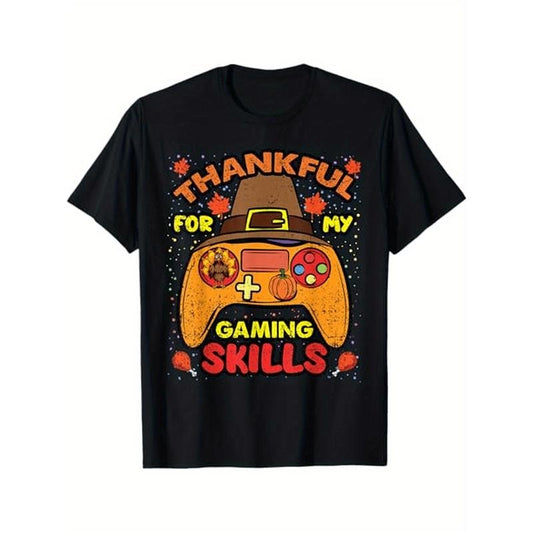 Game Controller Fall Leaves Thanksgiving Day Gaming Gamer T-Shirt Halloween Thanksgiving Christmas Gifts for Men Women...