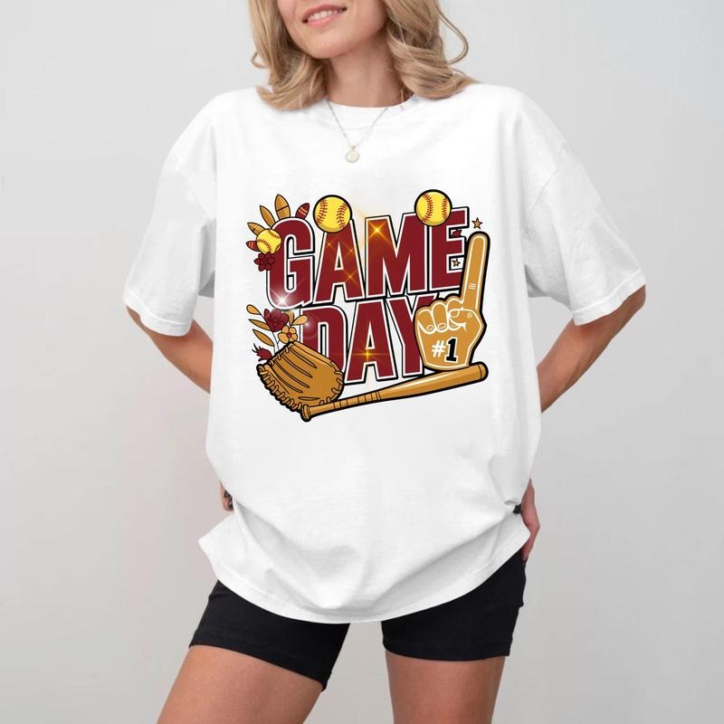 Game Day Baseball T-shirt, Unisex Cotton Crewneck Made in USA Hoodie, Sweatshirt | WearSparks.com