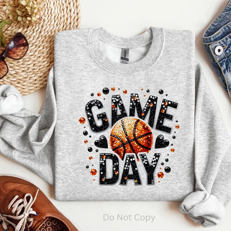 Game Day Basketball DTF Transfer T-Shirts, Hoodie, Sweatshirt | WearSparks.com