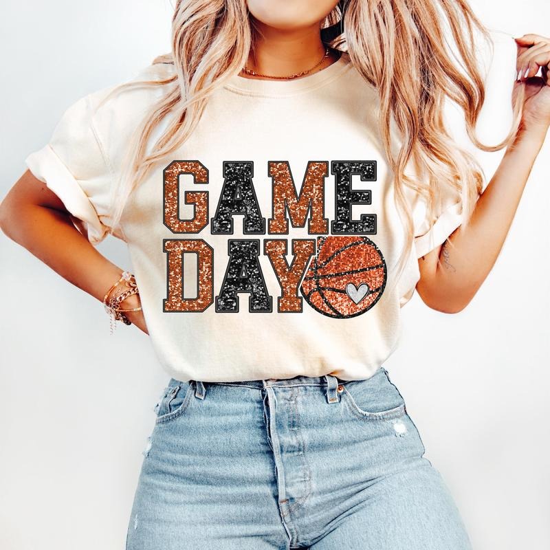 Game Day Basketball T-Shirt, Basketball Mom Sports Shirt, Basketball Season Cotton Fabric Hoodie, Sweatshirt | WearSparks.com