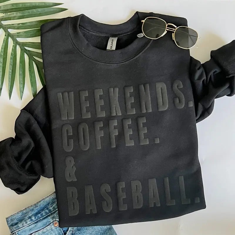 Game Day Puff Print sweatshirt, baseball mom shirt, baseball sweatshirt, weekends coffee and baseball sweatshirt Hoodie