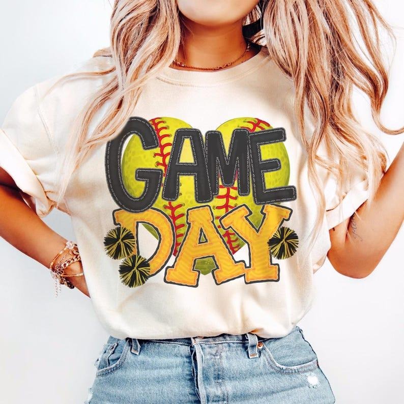 Game Day Softball T-shirt, Tis the Season, Clipart, Softball Mama, Game Day Hoodie, Sweatshirt | WearSparks.com