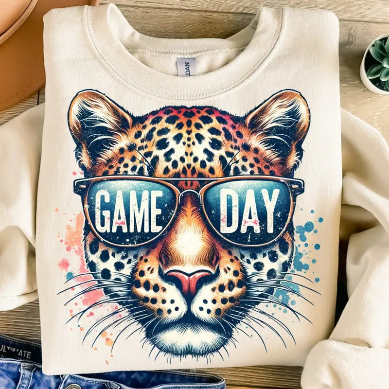 Game Day Sweatshirt, School Mascot Sweatshirt, Vintage Sport T-shirt, Fashion Top Daily Wear, Graphic Shirts for Men,...