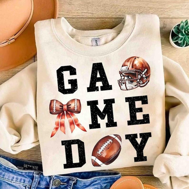 Game Day Touchdown Football Season College Football Ballpark Mom, Fall Football , Football Season Sweatshirtstyle{n002}2...