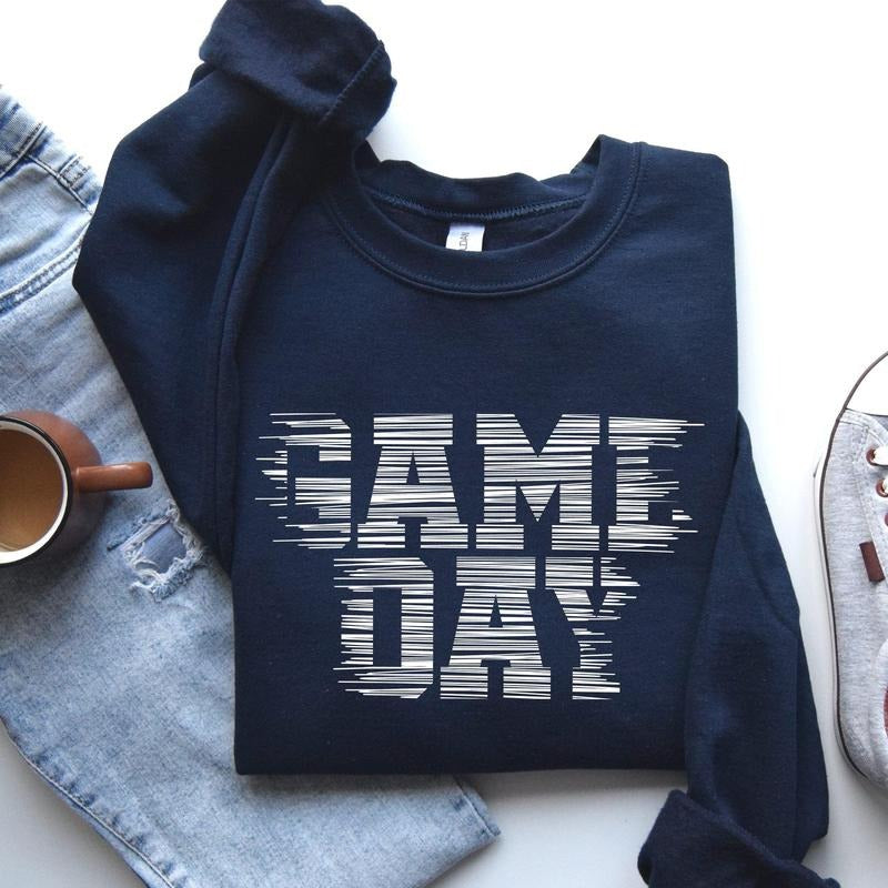 Game Day, Vintage, Football, Sports, Big Game, Touchdown, Tailgate Party Sweatshirt, Women's Crew Neck, Crewneck...
