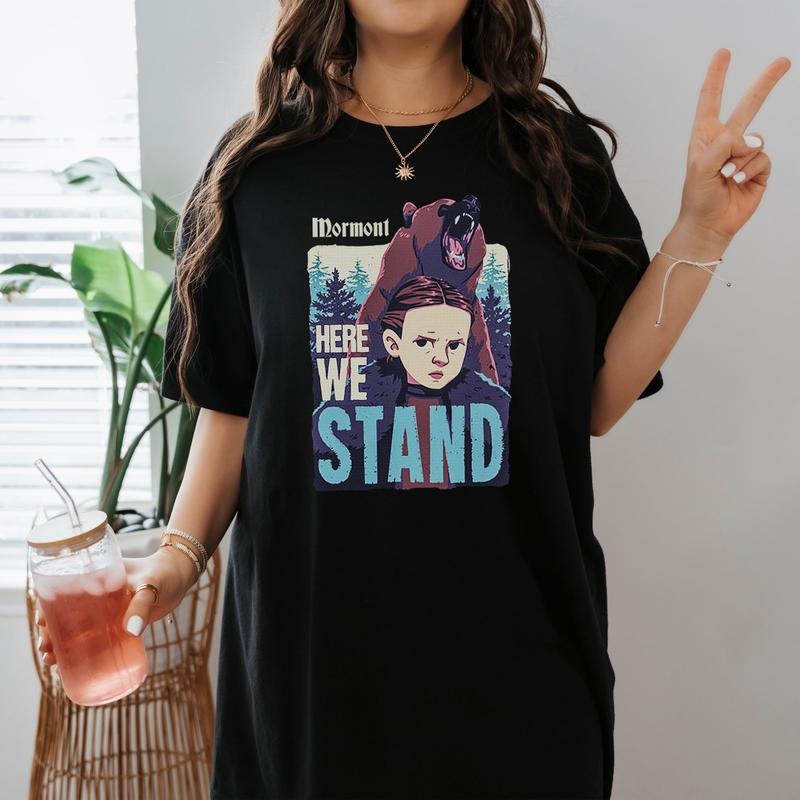 Game Of Thrones Arya Stark Mormont Here We Stand T-Shirt Hoodie, Sweatshirt | WearSparks.com