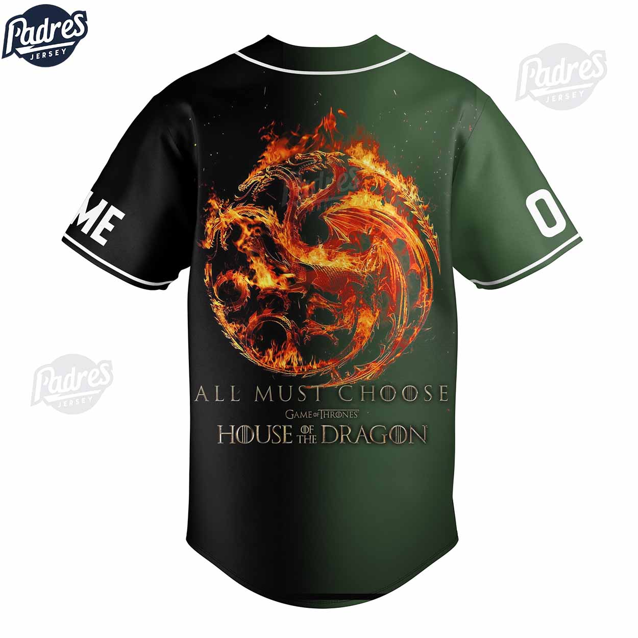 Game Of Thrones House Of The Dragon All Must Choose Custom Baseball Jersey - Padres Jersey Oasis: Elevate Your... (Image 2)