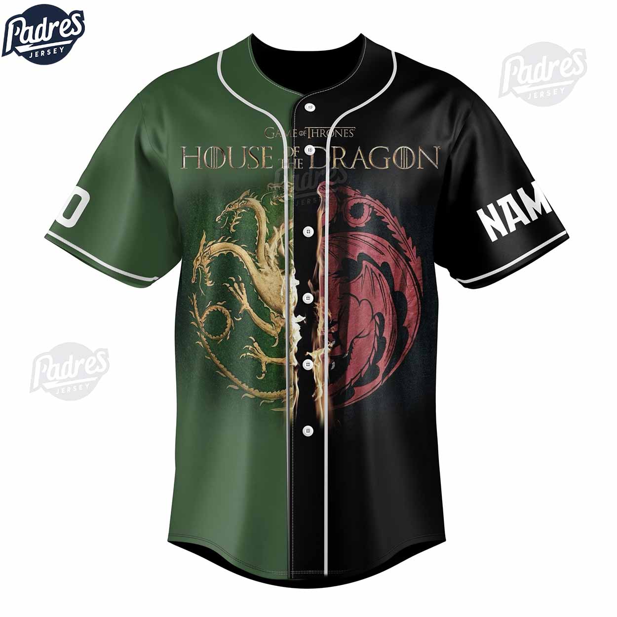 Game Of Thrones House Of The Dragon All Must Choose Custom Baseball Jersey - Padres Jersey Oasis: Elevate Your... (Image 3)