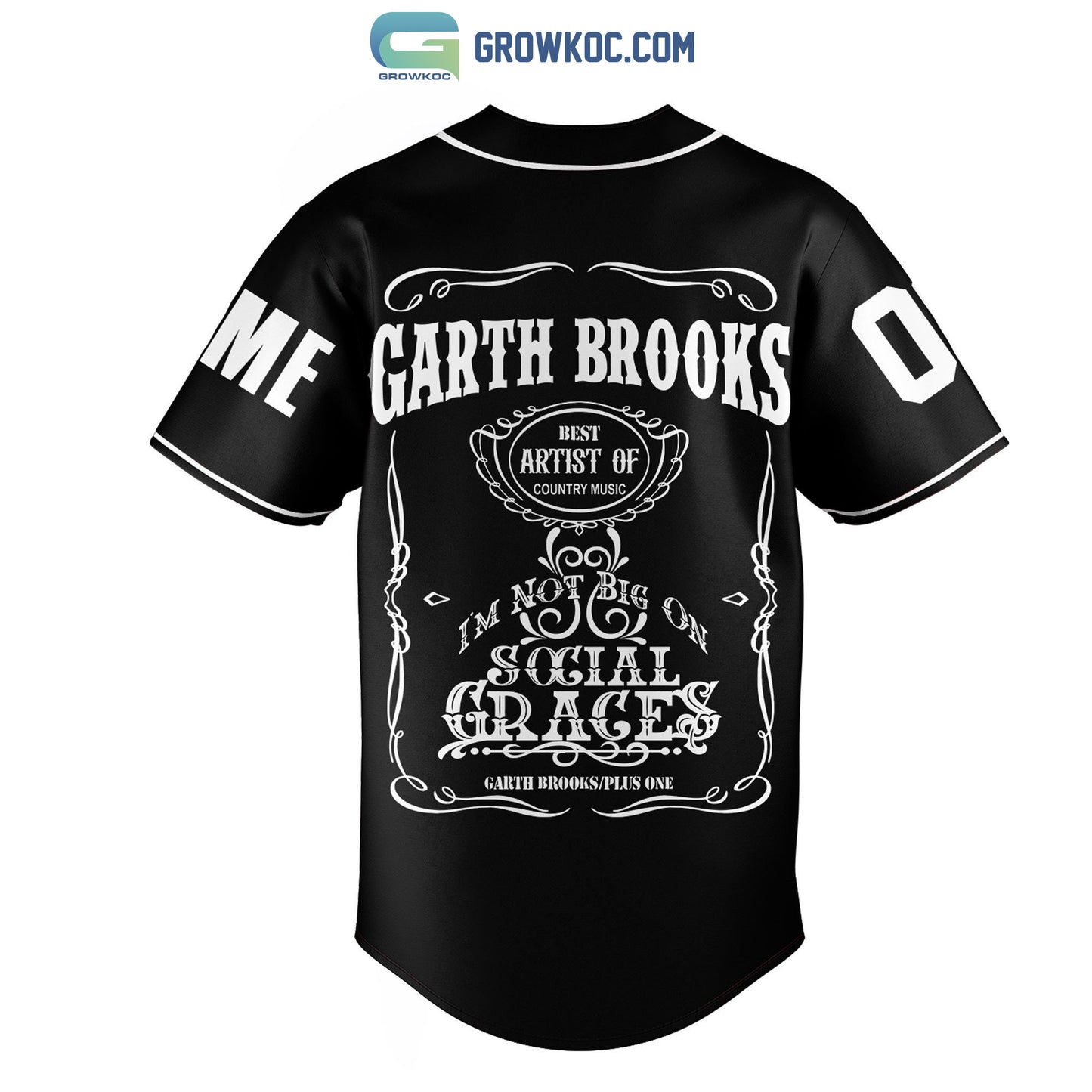 Garth Brooks Blame It All On My Roots Personalized Baseball Jersey