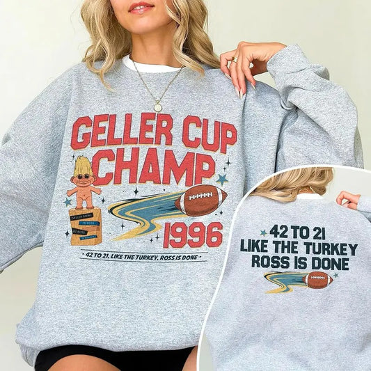 Geller Bowl Friendsgiving Shirt, Friends Thanksgiving Sweatshirt, Geller Cup The One With The Football Shirt, Funny...