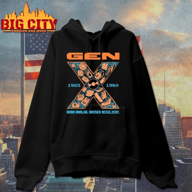 Gen X 1965 1980 Born Analog Raised Resilient shirt