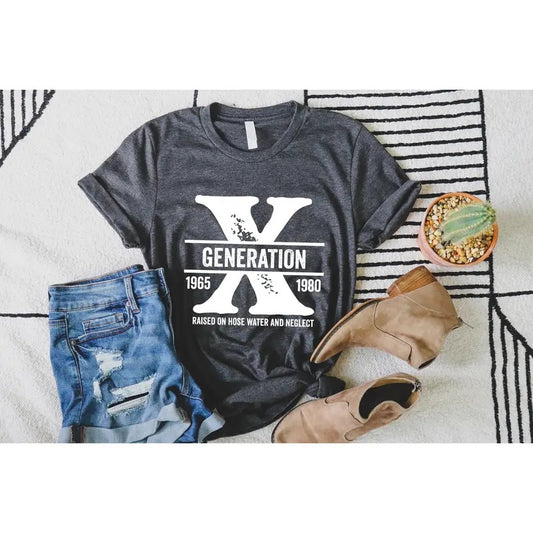 Gen X Raised On Hose Water And Neglect T-shirt Sarcastic Shirt Funny Quotes Shirtvintage Inspired Shirt Nostalgic...