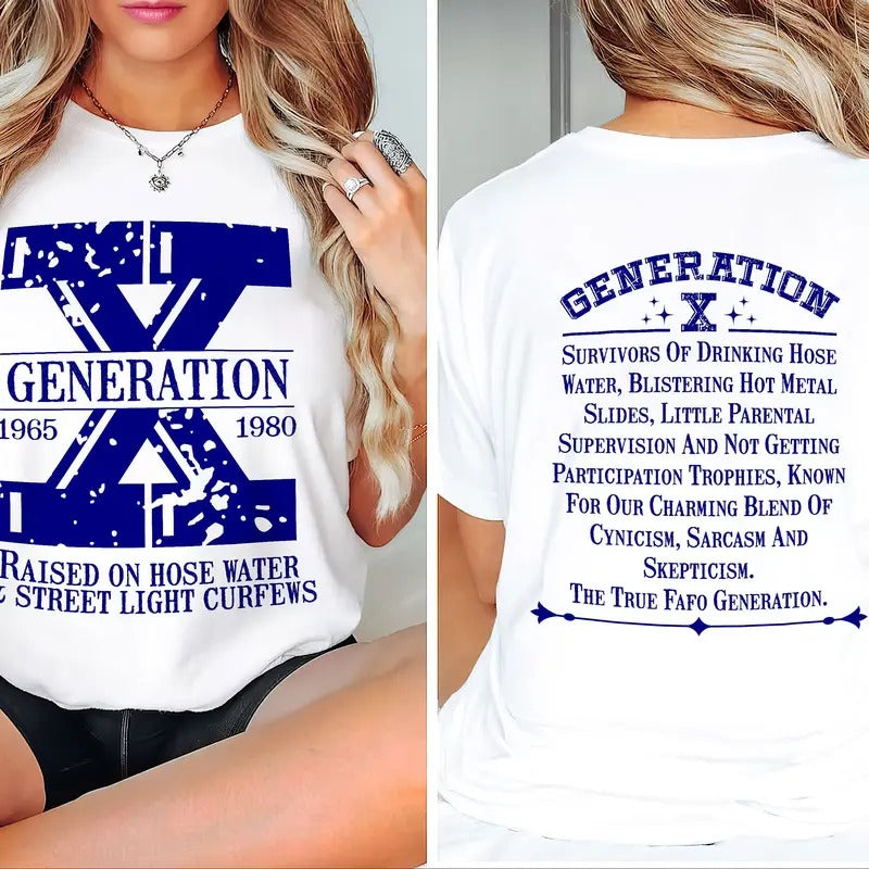 Gen X Shirt, Generation X Shirt, Raised on Hose Water and Neglect Nostalgia Tee Shirt, 1980 Birthday Gift Hoodie, Sweatshirt
