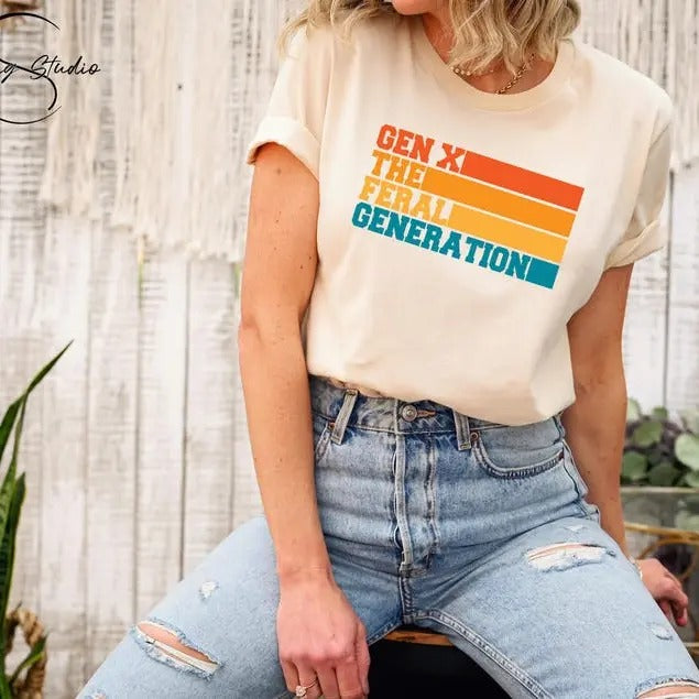 Gen X The Feral Generation Shirt, Gen X Shirt, Generation X Shirt, Retro Gen X Sweater, Cute Gen X Sweatshirt, Trendy Gen...