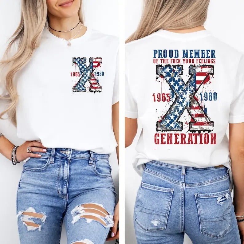 Generation 4th of July Shirt, Proud Member Generation Shirt, American Flag Shirt, Gen-X Sarcastic Shirt, Funny Usa Shirt,...