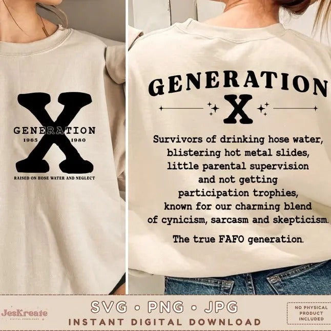 Generation X Gen X Shirt, Raised On Hose Water And Neglect Shirt, Cricut Sarcasm Shirt, Trendy Shirt, Sublimation Shirt,...