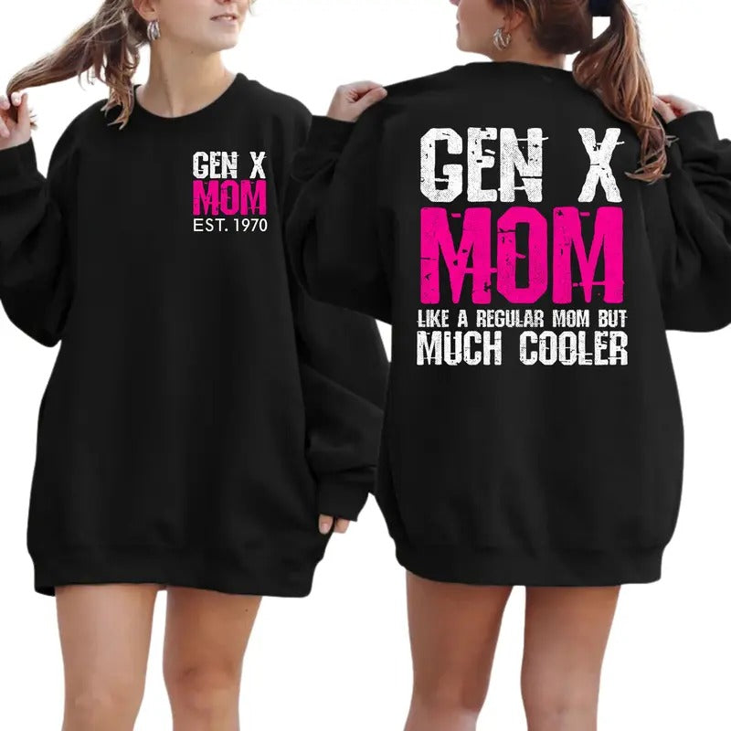 Generation X Mom Custom Year Shirt, Badass Generation T-shirt, Gen X Mom Shirt, Generation X T Shirt 100% Cotton Top...