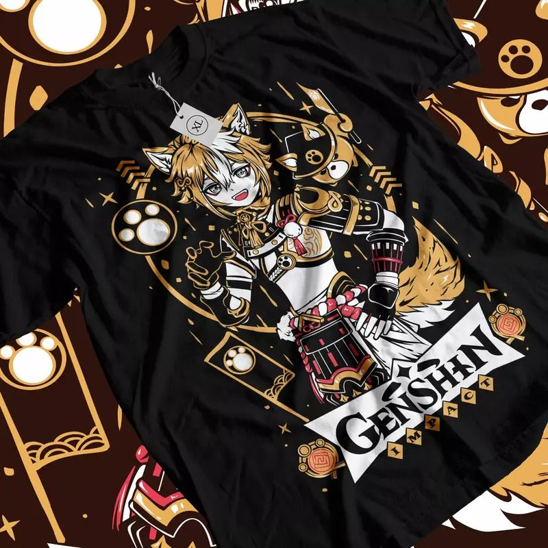 Genshin Impact Gorou UnisexT-Shirt,gorou,Anime,Manga,Graphic Tee All Size Hoodie, Sweatshirt | WearSparks.com