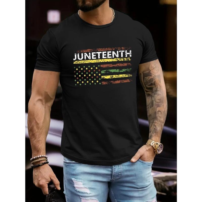 Geometric Patterned T-Shirt: Retro Style, Adult Fit, Polyester Blend, Summer Wear, Casual Outfit, Men's Clothing Made in...