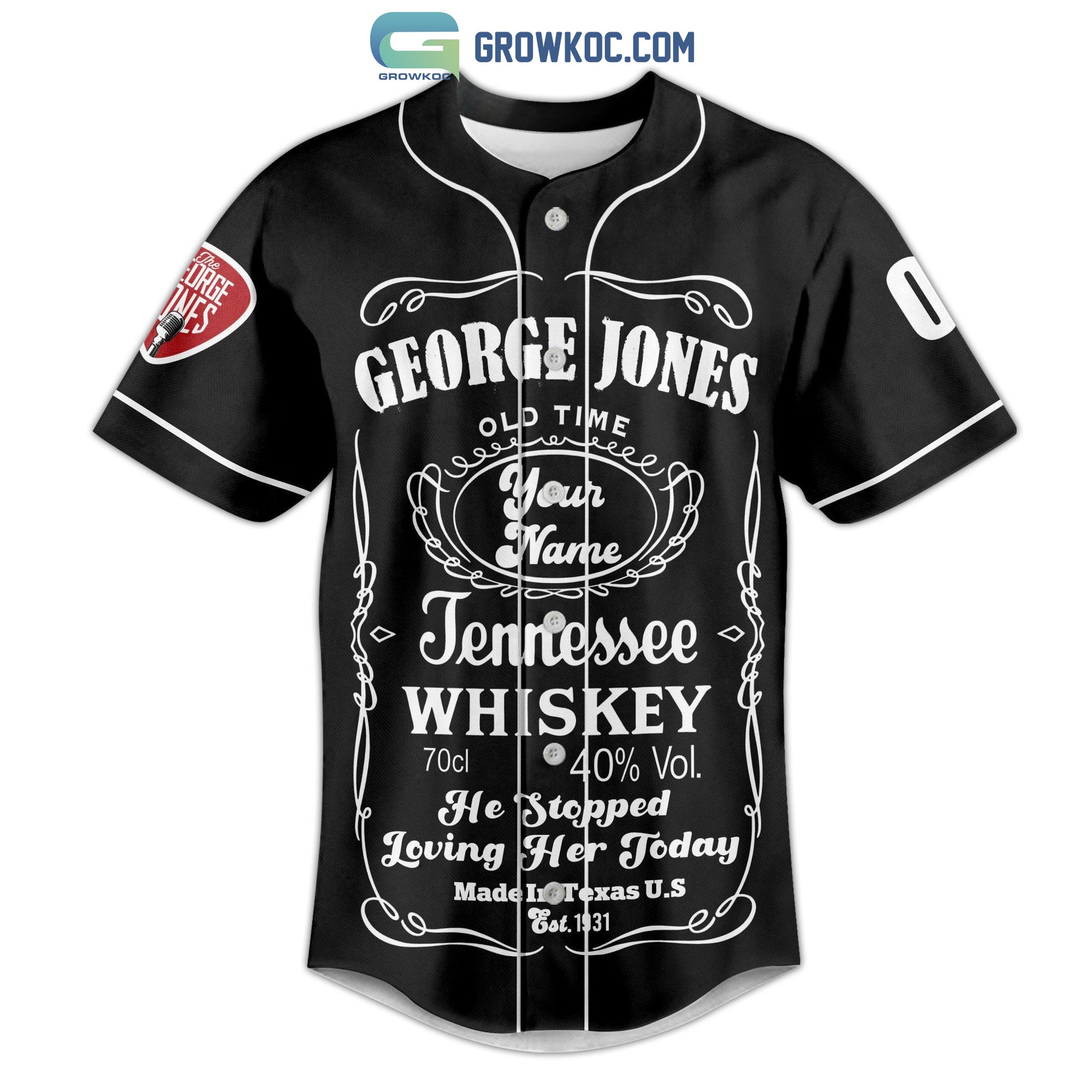 George Jones He Stopped Loving Her Today Personalized Baseball Jersey