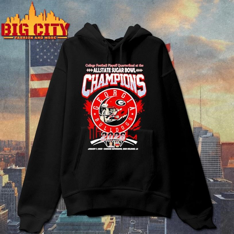 Georgia Bulldogs 2026 College Football Playoff quarterfinal appearance at the Allstate Sugar Bowl LA shirt