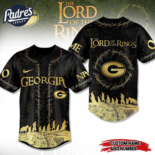Georgia Bulldogs NCAA x The Lord Of The Rings Personalized Baseball Jersey Outfit - Padres Jersey Oasis:... (Image 1)