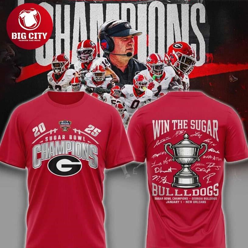 Georgia Bulldogs Sugar Bowl Champs 2026 Win The Sugar Two Sided Shirt