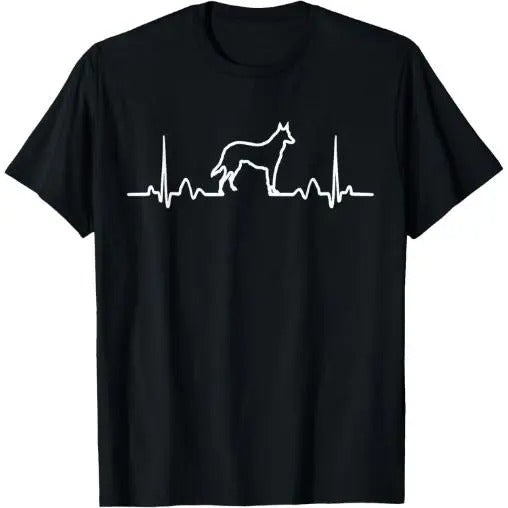 German Shepherd Dog Heartbeat Funny Dog Gift Tee Shirt T-Shirt  Made in USA Hoodie, Sweatshirt | WearSparks.com