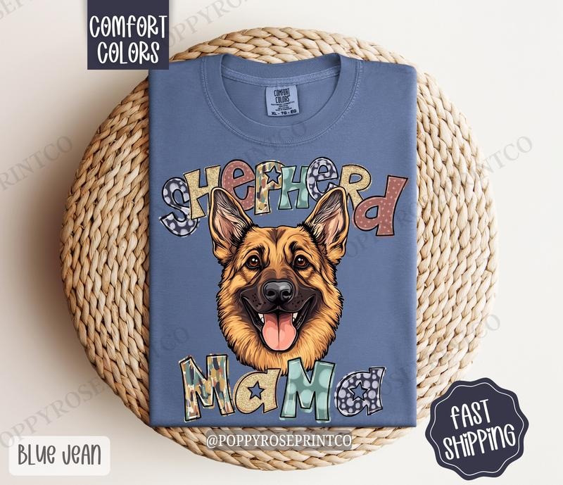 German Shepherd Mama Comfort Colors, Dog Mom Tee, Cute Mama Women's Tshirt Hoodie, Sweatshirt | WearSparks.com