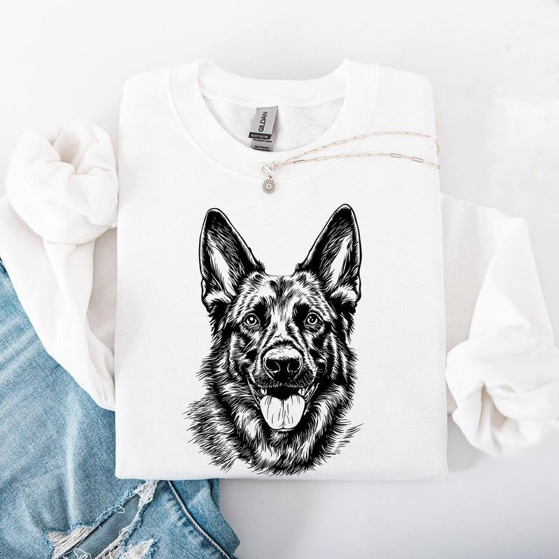 German Shepherd, Pet, Dog Breed Sweatshirt, Crew Neck, Women's, Crewneck T-Shirts, Hoodie | WearSparks.com