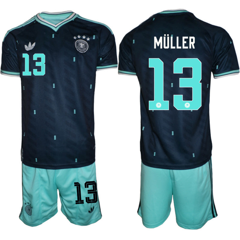 Germany #13 Thomas Müller Navy 2026 Away Soccer Jersey Suit